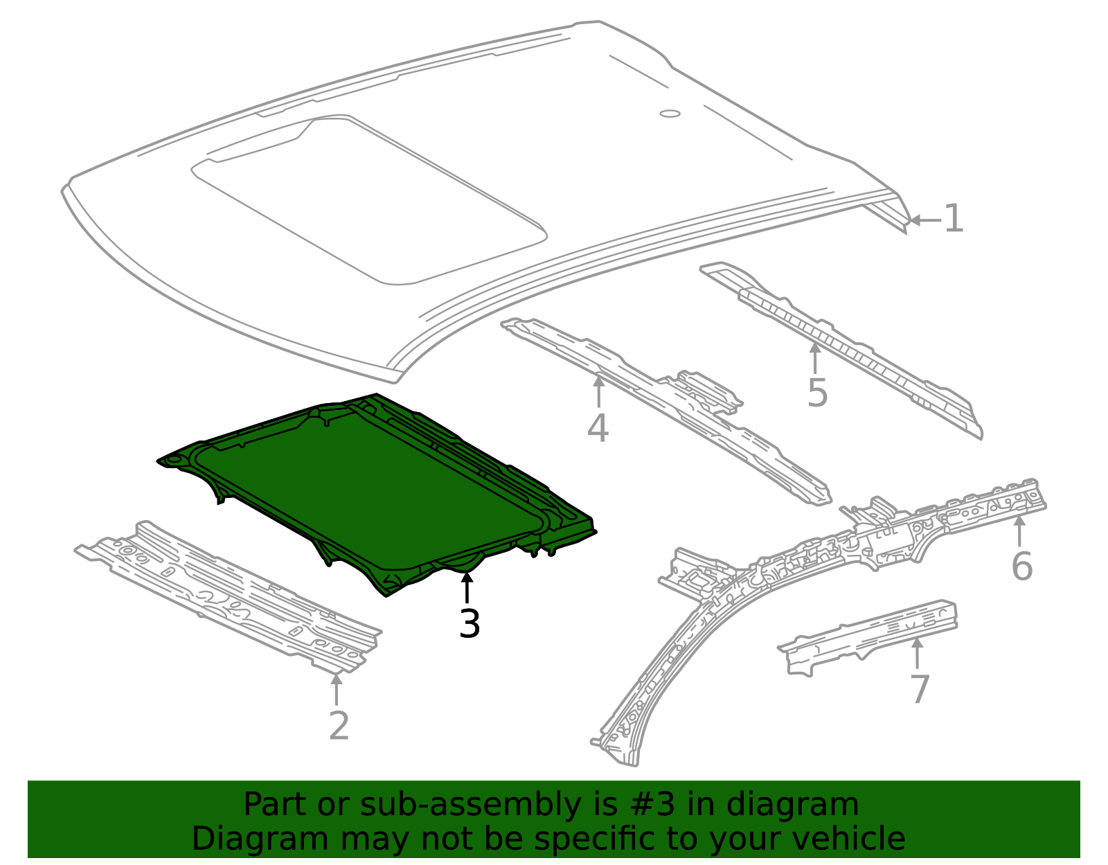 2024-2026 Toyota Tacoma Sunroof Reinforcement 63142-AK010 | OEM Parts ...