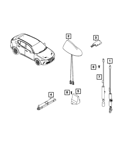 Radio, Antenna, Speakers, DVD, and Video systems for 2023 Dodge Hornet #2