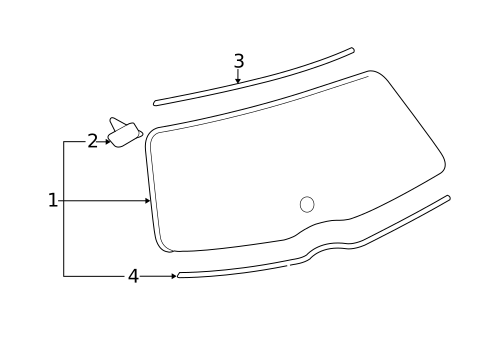 Glass - Lift Gate for 2018 Toyota Yaris #0