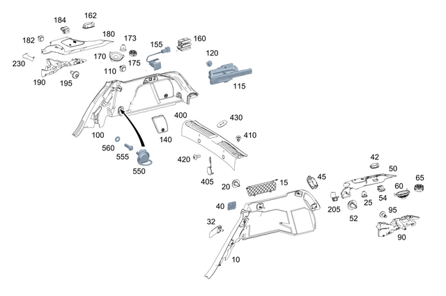 1676906512 - Covering and Lining: Trim, Load Compartment for Mercedes-Benz: GLE450, GLE53 AMG, GLE63 AMG S Image image