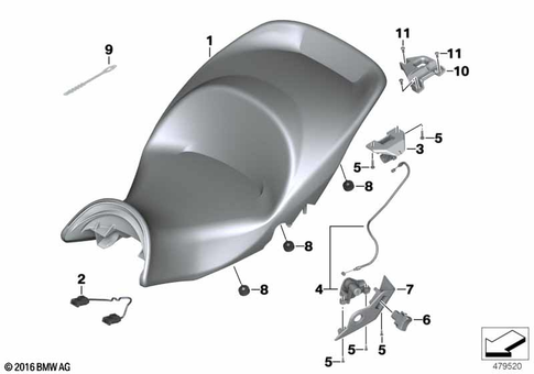 Bench Seat for 2016 BMW-Motorrad K 1600 GTL #1