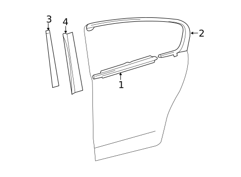 Exterior Trim - Rear Door for 2013 Lexus GS450h #0