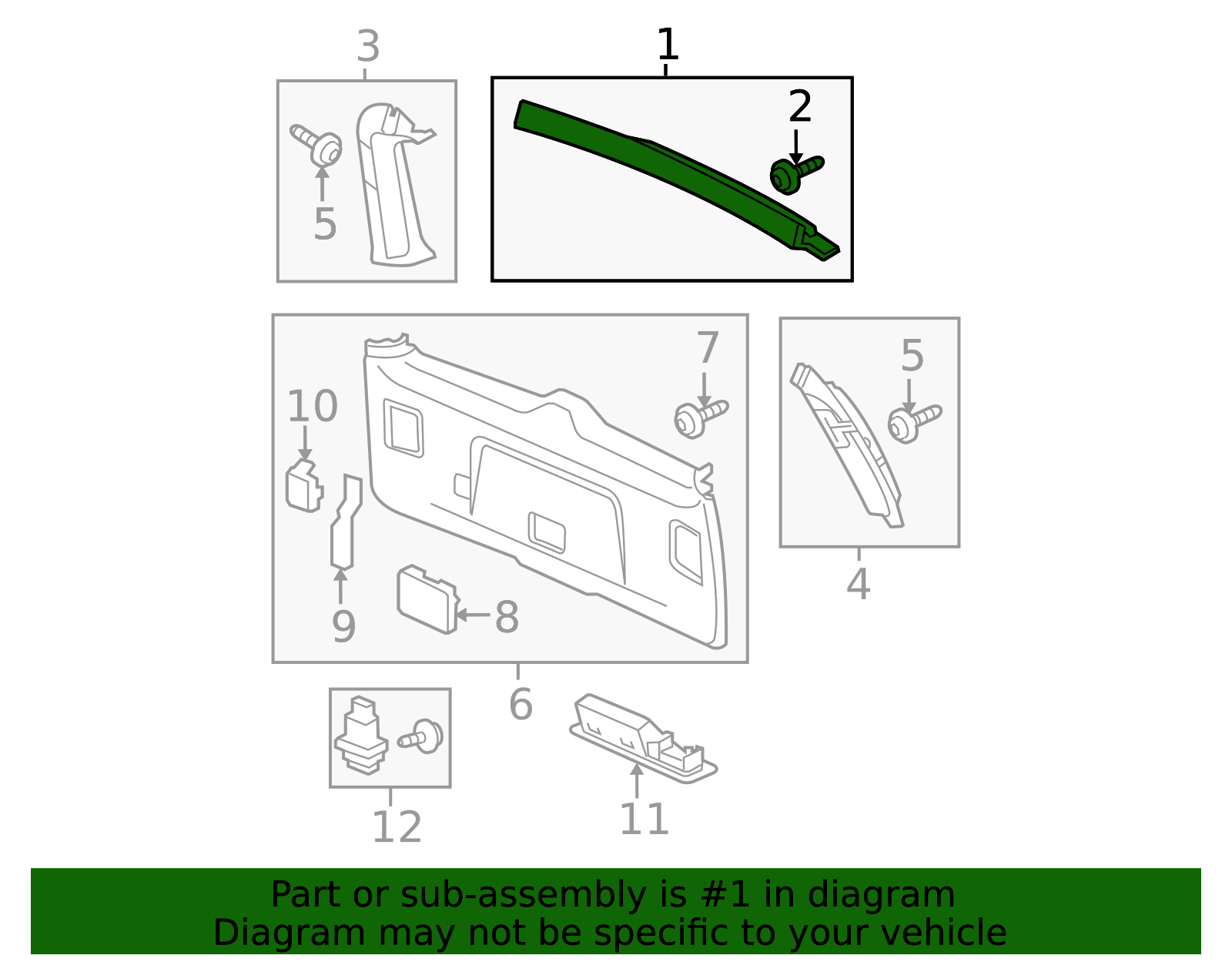 84443-SZA-A01ZA - 2009-2015 Honda Pilot - Garnish Assembly Tailgate ...
