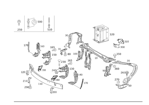 Front Stiffening and Radiator Support for 2008 Mercedes-Benz CLK550 #0