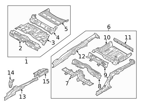 Rear Floor & Rails for 2015 Hyundai Genesis #0