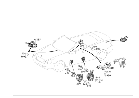 Loudspeaker for 2002 Mercedes-Benz CLK 55 AMG&reg; #0