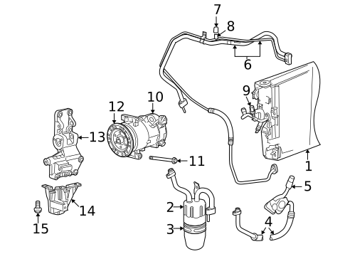 Condenser, Compressor & Lines for 2007 Jeep Patriot #0