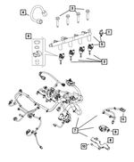 68439521AA - : Fuel Injector, Export for Mopar Image