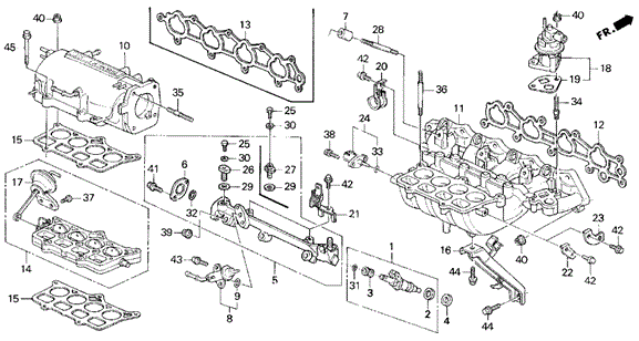 Intake Manifold (2) for 1993 Honda Prelude #0