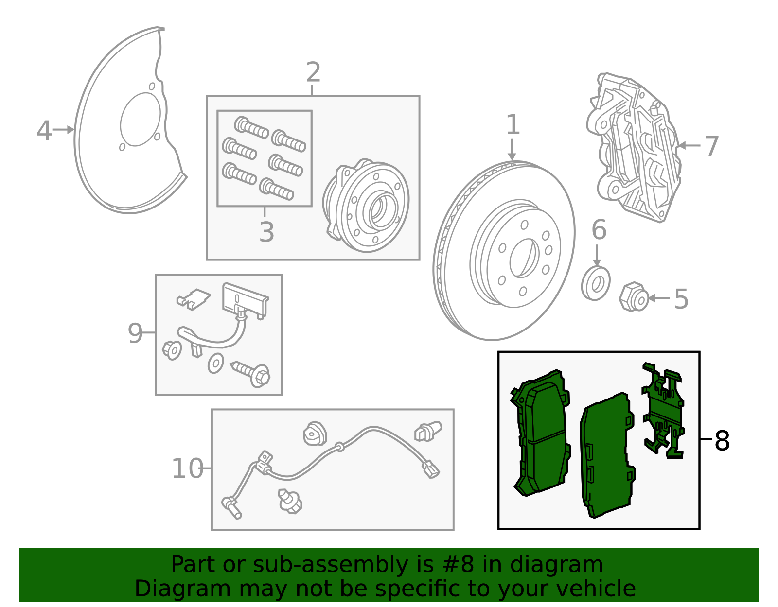 2021-2025 GM Front Disc Brake Pad Set 86822980 | OEM Parts Online