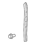 1K4837382D5AP - Body: Rear Weather-strip for Volkswagen: Golf, GTI, Rabbit Image