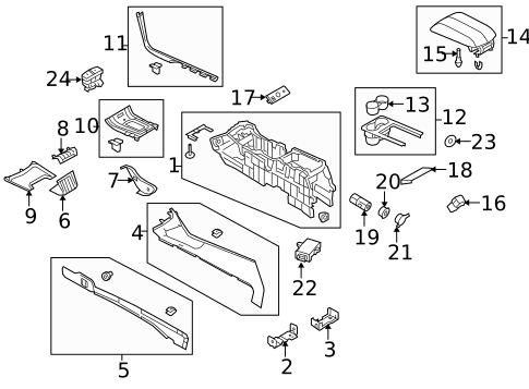 Front Console for 2018 Lincoln MKT #1