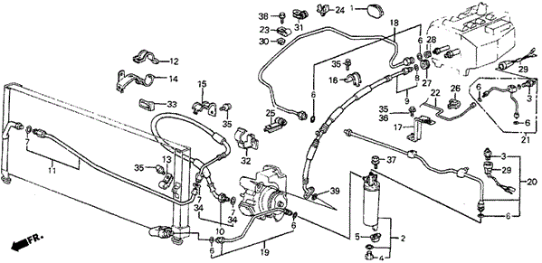 A/C Hoses - Pipes for 1984 Honda Prelude #0