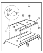 55235978AA - : Roof Rack Cross Bar for Mopar Image
