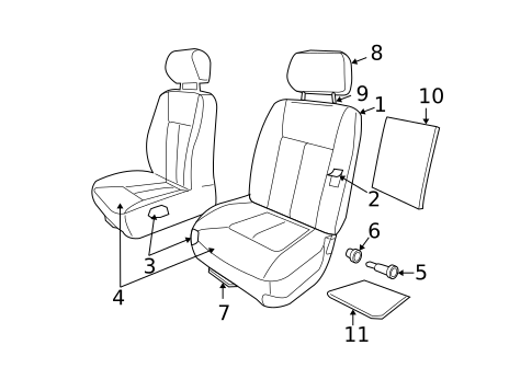 Front Seat Components for 2007 Dodge Dakota #3