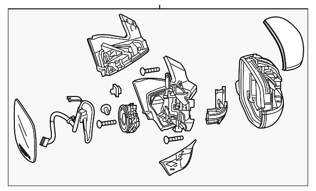 76200-TG7-A71ZL - Mirror Assembly R Door *NH883P* (Platinum White
