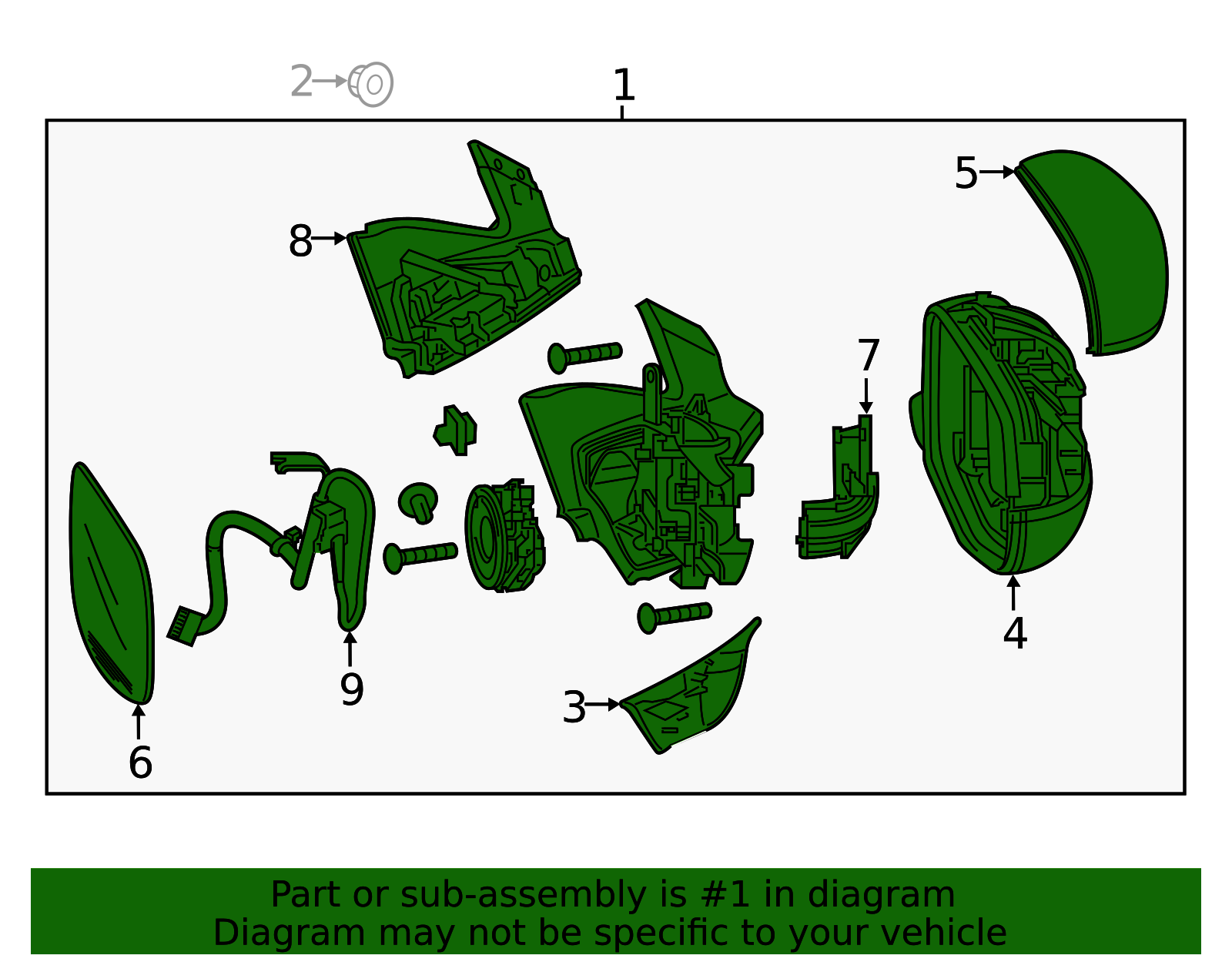 76200-TG7-A71ZC - 2019-2025 Honda - Mirror Assembly R Door *NH830M