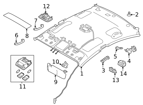 Interior Trim - Roof for 2017 Kia Forte #1