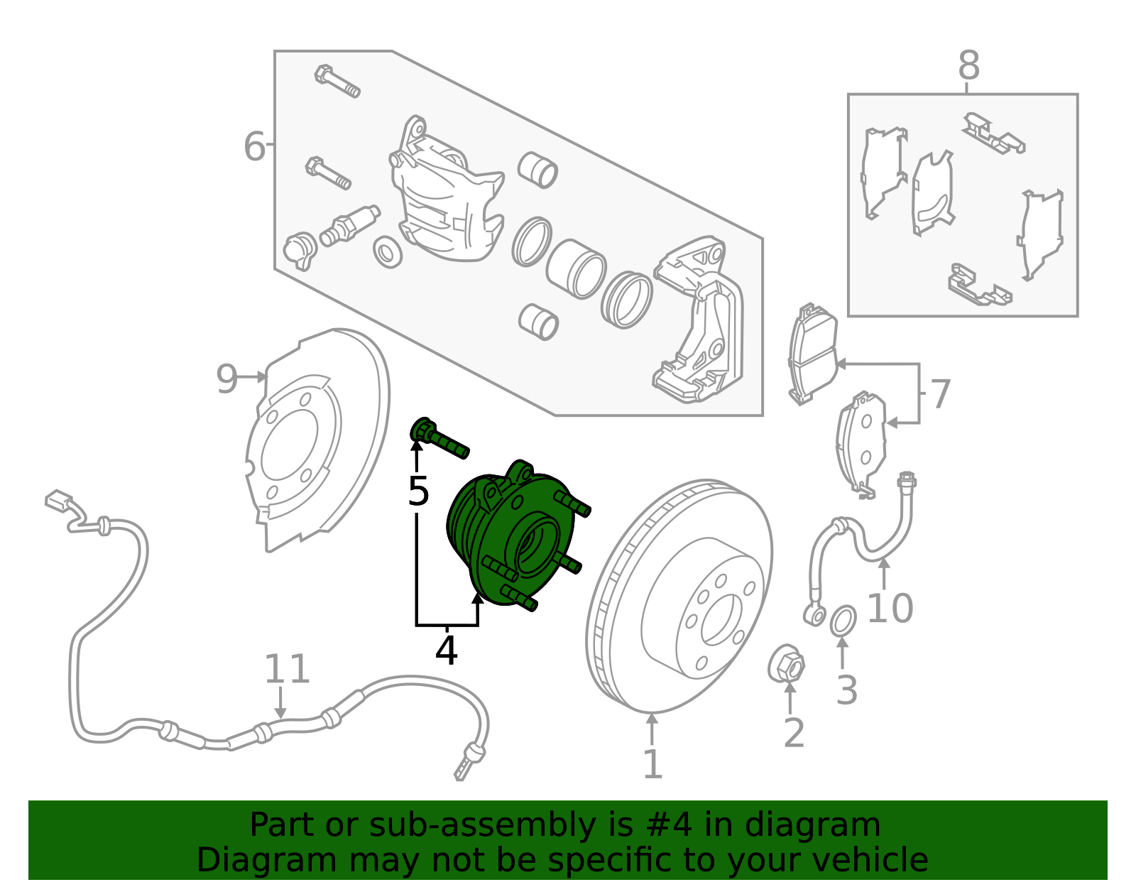 2015-2024 Nissan Murano Front Hub & Bearing 40203-3JK1D | OEM