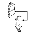 D10603JA0A - Brakes: Brake Pads for Nissan: Murano, Pathfinder Image