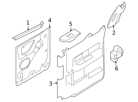 Interior Trim - Rear Door for 2014 Ford F-150 #0