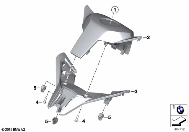 31427708518 - Frame and Mounting Parts: Badge - D=45mm for BMW-Motorrad Image