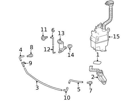 Washer Components for 2012 Lexus RX450h #0