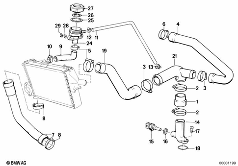 Coolant Lines for 1991 BMW-Motorrad K 1 #0