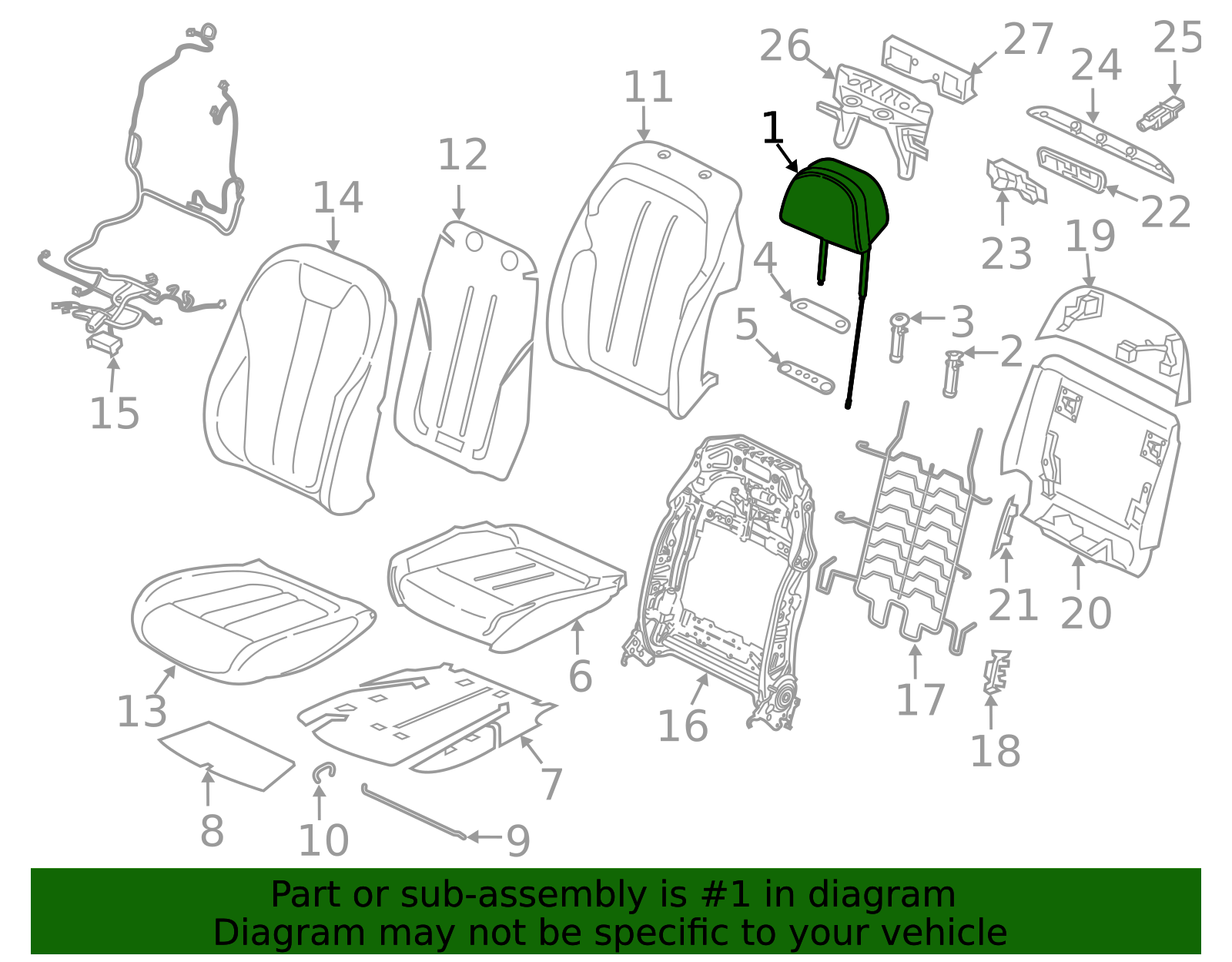 Headrest - BMW (52-10-5-A62-819)