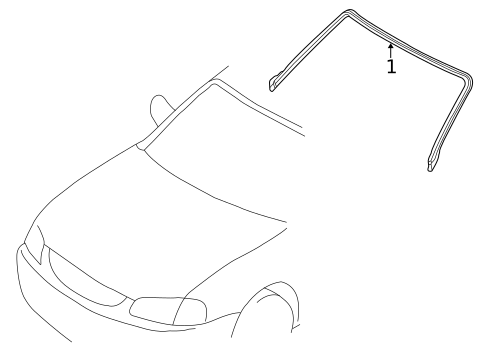 Reveal Moldings for 1999 Mazda Protege #0