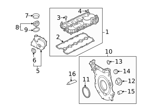 Valve & Timing Covers for 2012 Volkswagen Golf #0