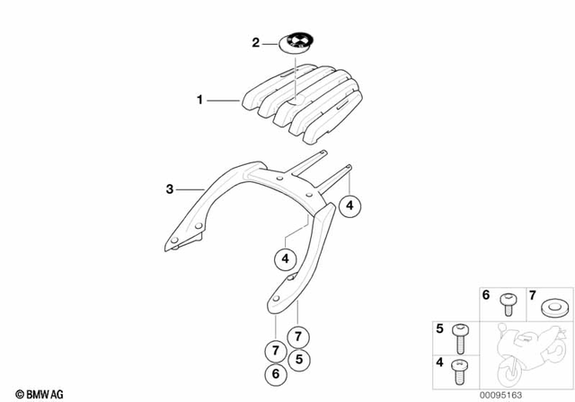 51142328447 - Frame and Mounting Parts: Badge - D=27mm for BMW-Motorrad Image