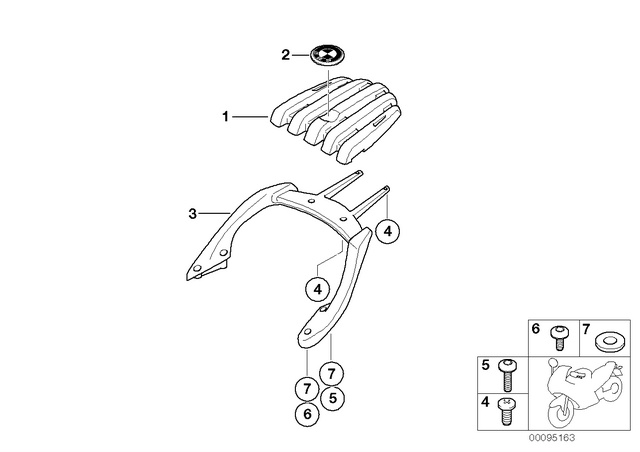 51142328447 - Frame and Mounting Parts: Badge - D=27mm for BMW-Motorrad Image