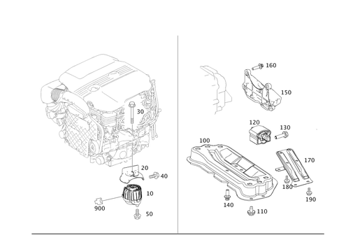 Engine Suspension for 2013 Mercedes-Benz E400 #0
