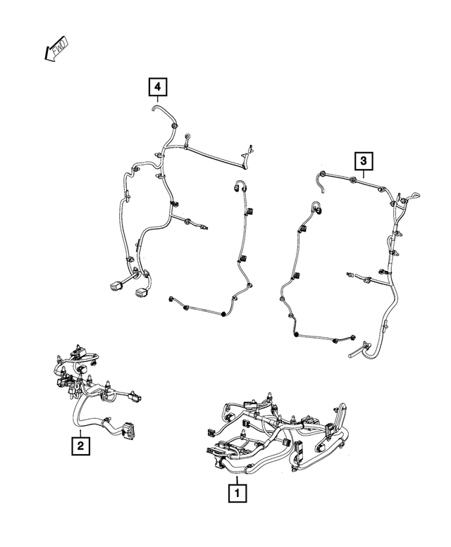 68190077AC - : Seat Cushion Wiring, Canada, US for Mopar Image