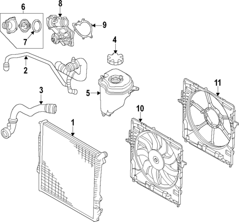 Radiator & Components for 2009 BMW X5 #1