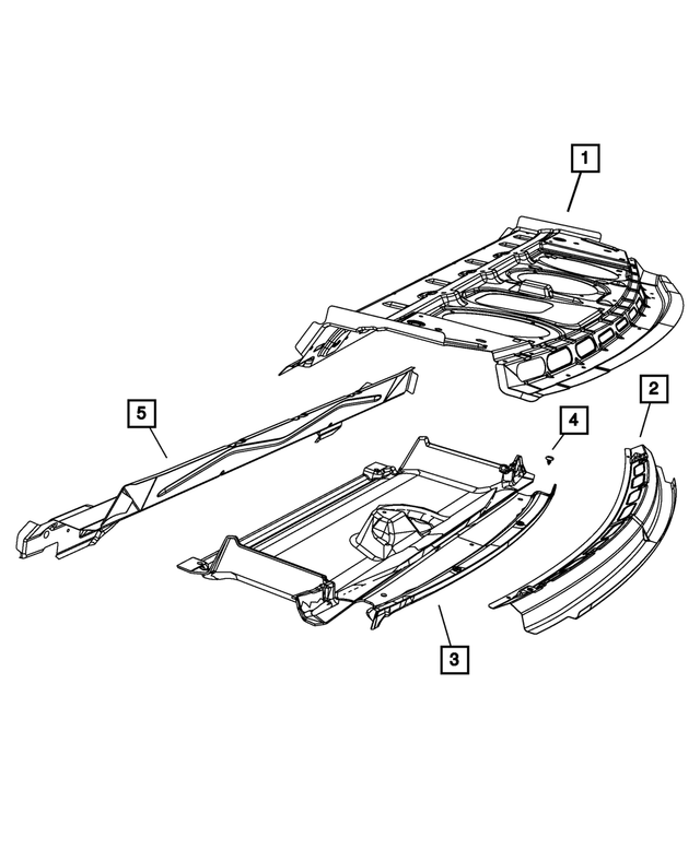 68037698AH - Body Sheet Metal Except Doors: Rear Shelf Panel for Mopar Image