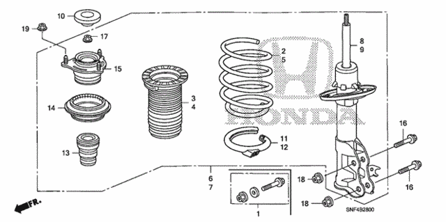 Front Shock Absorber for 2007 Honda Civic #0