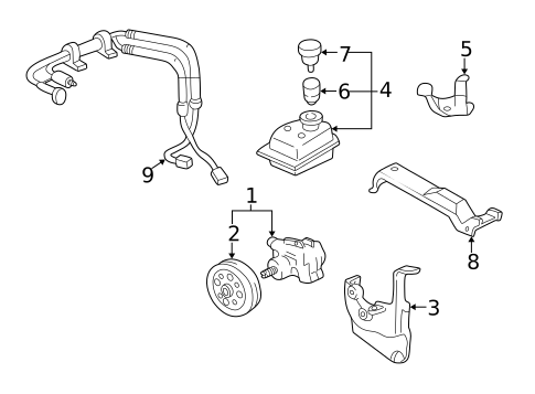 Pump & Hoses for 1994 Subaru Impreza #0