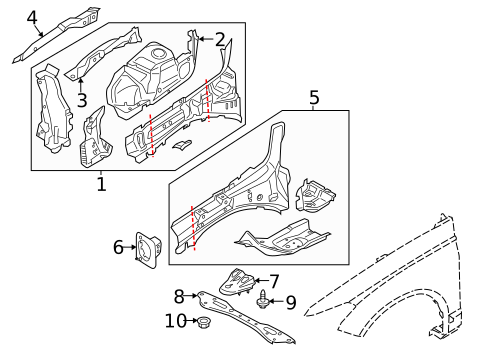 Structural Components & Rails for 2018 Lincoln MKZ #0