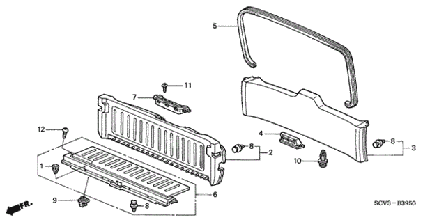 Tailgate Lining for 2005 Honda Element #0