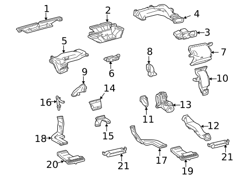 Ducts for 2011 Lexus HS250h #0