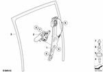 51357310318 - : Window Guide, Right Rear Door for BMW Image