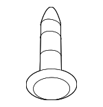 865793K000 - Body: Bumper Cover Screw for Hyundai Image