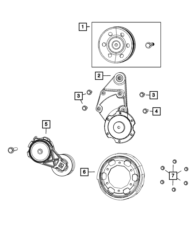 68005469AA - Cooling: Bolt for Mopar Image