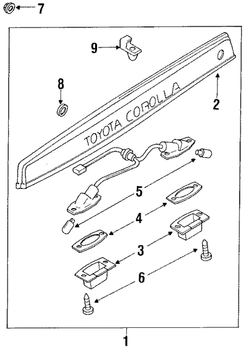 License Lamps for 1991 Toyota Corolla #0
