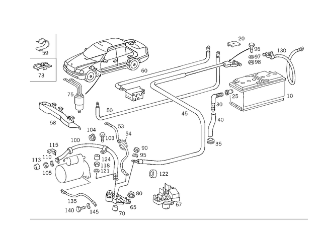 45410301 - Electrical Equipment and Instruments: Battery for Mercedes-Benz: 190D, 280SE, 300SD, 300SE, 300SEL, 380SL, 380SLC, 400E, 400SE, 400SEL, 450SE, 450SEL, 450SL, 450SLC, 500E, 500SEC, 500SEL, 500SL, 560SEC, 560SEL, 560SL, 600SEL, 600SL, C220, C230, C280, C43 AMG, CLK430, E420, E430, ML320, ML430, ML55 AMG, S420, S430, S55 AMG Image image