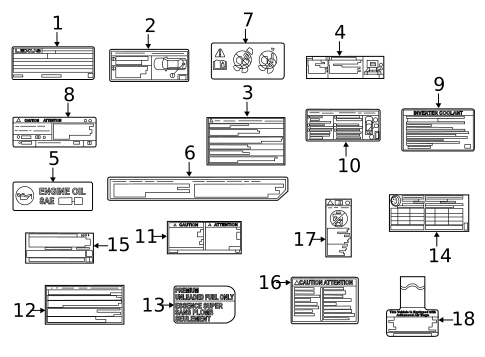Labels for 2025 Lexus LC500h #0