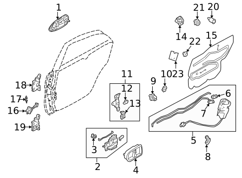 Rear Door for 1999 Mazda 626 #0