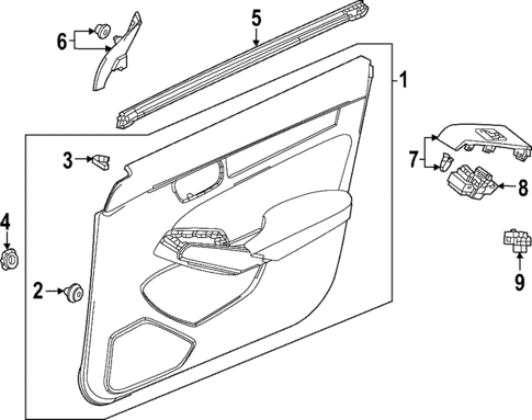 Interior Trim - Front Door for 2022 Honda Civic #1